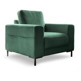 Miuform Temno zelen fotelj iz rebrastega žameta Lofty Lilly – Cene
