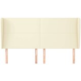  Vzglavje z ušesi krem 183x23x118/128 cm umetno usnje, (20932893) | Shoptok.si