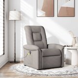 vidaXL Masažni naslonjač od tkanine smeđesivi | shoptok.hr