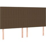  Posteljni okvir z vzglavjem temno rjav 200x200 cm blago, (20904941) | Shoptok.si