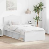  Okvir za krevet Bijelo 75 x 190 cm Čvrsto borovo drvo | shoptok.hr