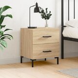 vidaXL Nočna omarica sonoma hrast 40x35x47,5 cm inženirski les | Shoptok.si
