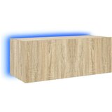  Zidni TV ormarić s LED svjetlima boja hrasta 80x35x31 cm | Eponuda.com