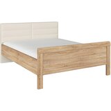 Novel POSTELJA 140 cm x 200 cm , leseni material barve šampanjca, hrast sonoma Cene