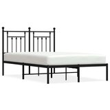 Metalni okvir za krevet s uzglavljem crni 120x190 cm | shoptok.hr