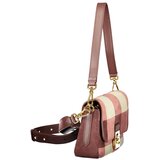 Coccinelle C-Me Lock ženska kožna torba s karo uzorkom 24x12x6 cm roza | shoptok.hr