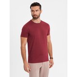 Ombre Classic BASIC men's cotton T-shirt - maroon | Shoptok.si