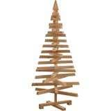 vidaXL Božična drevesa z stojalom Rjava 120 cm Trdna borovina | Shoptok.si