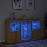  Komoda s LED svjetlima boja hrasta sonome 181,5x37x100 cm Slike