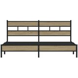  Metalni okvir kreveta bez madraca boja hrasta sonome 193x203 cm | shoptok.hr