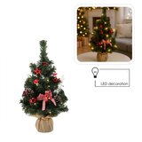  Božićno drvce ukrašeno 50 cm s 20 LED lampica - crveno-bijelo | shoptok.hr