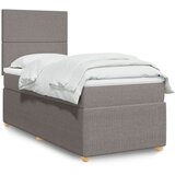 vidaXL Box spring postelja z vzmetnico taupe 90x190 cm blago | Shoptok.si