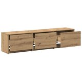 TV omarica z LED Umetni hrast 165 x 34 x 40 cm Konstruiran les, (5000202752) | Shoptok.si