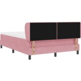 Box Spring postelja z vzmetnico, roza, 140x200 cm, žamet, (22052104) | Shoptok.si