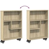 vidaXL Uska kolica za pohranu boja hrasta 48x13x68cm konstruirano drvo | shoptok.hr