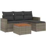 Maison Chic Seti vrtnega pohištva - Vrtna garnitura - Vrtni pohištvo set 5-delna z blazinami siv poli ratan, (21815690) | Shoptok.si