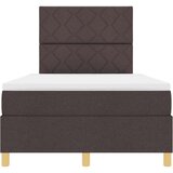Box Spring Krevet s Madracem Tamno Smeđi Mali Dvosmjerni Tkanina | shoptok.hr