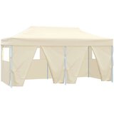 Šator za svadbe - šator za zabave Krema 291 x 580 x 315 cm Oxford tkanina - Krema s 4 bočna zida Da | shoptok.hr