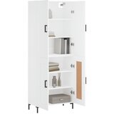  Visoka komoda bijela 69,5x34x180 cm konstruirano drvo | shoptok.hr