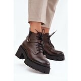 Zazoo Leather Women's Block Heel Boots with Decorative Strap Lined | shoptok.hr