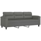  Trosjed s tabureom tamnosivi 180 cm od mikrovlakana | shoptok.hr