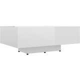 Furnova Klubska mizica visok sijaj bela 85x55x31 cm iverna plošča, (21913945) | Shoptok.si