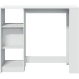  Barski stol s policom bijeli 124x46x103,5 cm konstruirano drvo | shoptok.hr