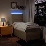  Krevet s oprugama i madracem krem 90 x 200 cm od tkanine | shoptok.hr