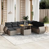 vidaXL 9-dijelni set vrtnih sofa od poliratana s jastucima sivi | shoptok.hr