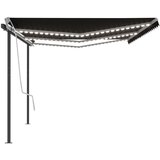  Tenda na ručno uvlačenje s LED svjetlima 6 x 3 m antracit | shoptok.hr