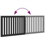 vidaXL Vrata za pse s 2 panela sklopiva crna 160 cm od drva topole | shoptok.hr