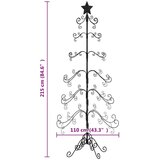  Kovinska novoletna jelka za dekoracijo črna 215 cm, (20887147) Slike