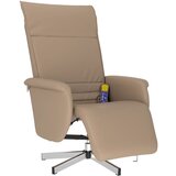  The Living Store Masažni naslanjač z naslonom za noge kapučino barve um. usnje - Masažni Naslanjač, (21454426) | Shoptok.si