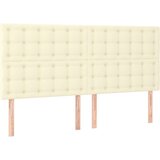  Krevet s oprugama i madracem krem 200x200 cm od umjetne kože | shoptok.hr