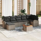 vidaXL 8 dijelni vrtni sofa set s jastučićima sivi poli ratan akacije Cijene