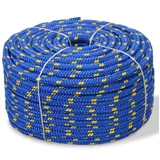 vidaXL Mornarska vrv polipropilen 10 mm 250 m modra