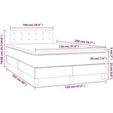  Boxspring - Krevet s oprugama i madracem krem 120x200 cm od umjetne kože - Krema 120 x 200 cm gumbi | shoptok.hr