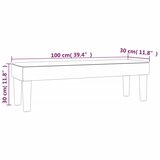  Klupa svjetlosivi 100x30x30 cm od tkanine | shoptok.hr