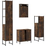  4-dijelni set kupaonskog namještaja boja hrasta drveni | shoptok.hr