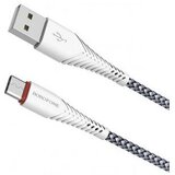 Borofone podatkovni kabel X25 Type C na USB 1m 3A bel pleten Cene
