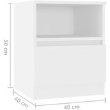  Nočna omarica 2 kosa bela 40x40x50 cm iverna plošča, (20732254) | Shoptok.si