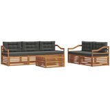  Set vanjskih sofa 6 kom. Prirodna i antracit | shoptok.hr