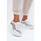 S. BARSKI Leather Perforated Sports Shoes Sneakers On Wedge White S.Barski | Shoptok.si