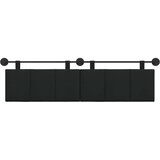  Držeće uzglavlje Zidne Prugasti Crna 190 x 55 x 5 cm tkanina - Crna 180 cm bez LED | shoptok.hr
