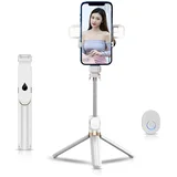 Set / selfie držač s bluetooth daljinskim upravljačem i stativom LED RING SSTR-20 bijeli