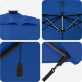  Kantilever Roma senčnik Modra in črna 352 x 251 x 265 cm, (5000045649) | Shoptok.si