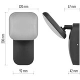  LED Spoljašnje fleksibilno zidno svetlo NIKA LED/12,5W/230V IP44 | Eponuda.com