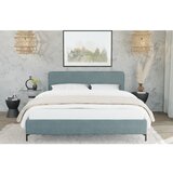 Ropez Svetlo modra oblazinjena postelja z letvenim dnom 90x200 cm Barker – | Shoptok.si