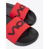 Shelvt Black and red flip-flops with inscription | Shoptok.si
