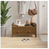  Klop za predsobo medeno rjava 80x40x43 cm trdna borovina | Shoptok.si